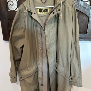 Vintage Joseph Abboud Hooded Trench Coat | Made in Hong Kong | Size M